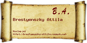 Brestyenszky Attila névjegykártya